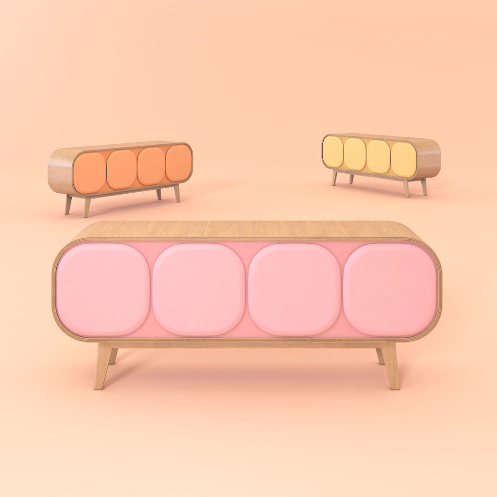 comoda tv stejar masiv fronturi mdf vopsit